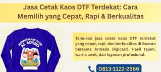 Jasa Cetak Kaos DTF Terdekat di armada digicard Buaran dan sekitarnya.